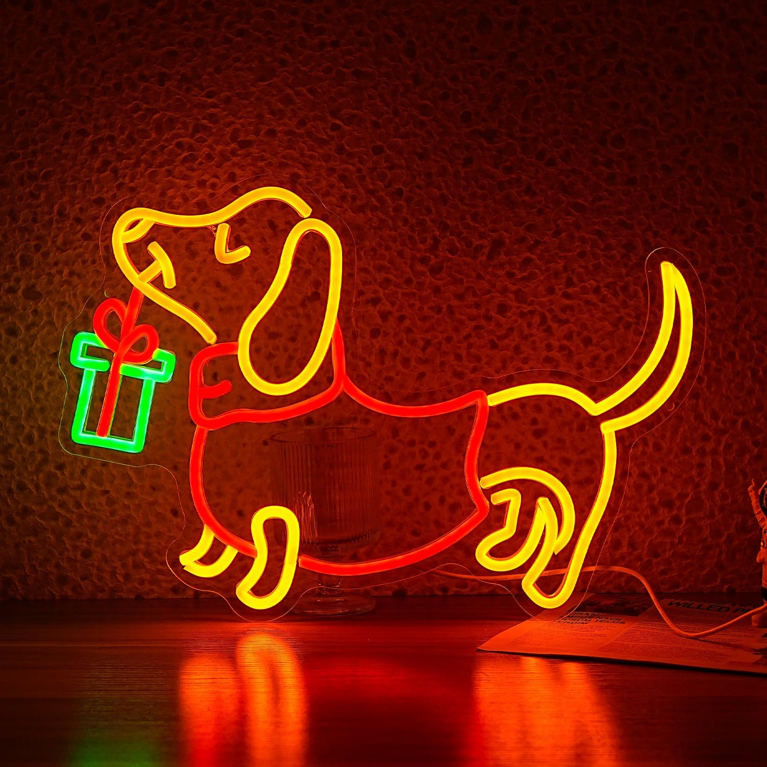 Lighting Home Decor Ideas - USB Kısılabilir Dachshund Neon Tabela LED