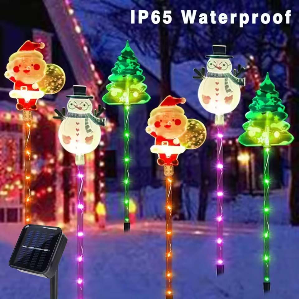 Lighting Tree Decor - 1 Set Güneş Enerjili Noel Baba