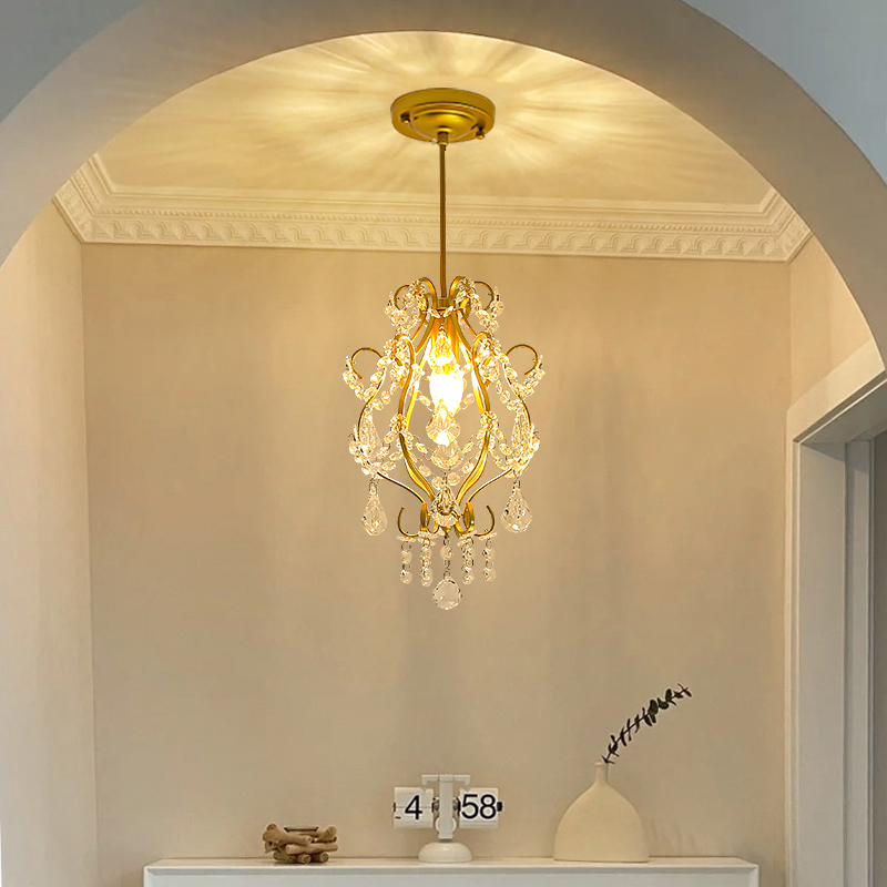 Lighting Home Decor Items - Amerikan Kristal küçük avize ortaçağ tarzı