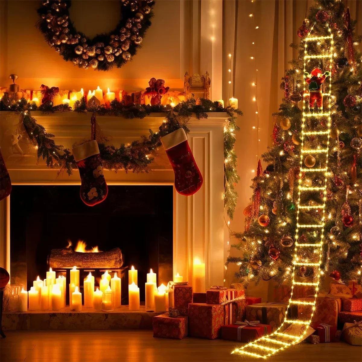 Noel baba ev için LED merdiven - Lighting Tree Decor incelemesi ve fiyatı