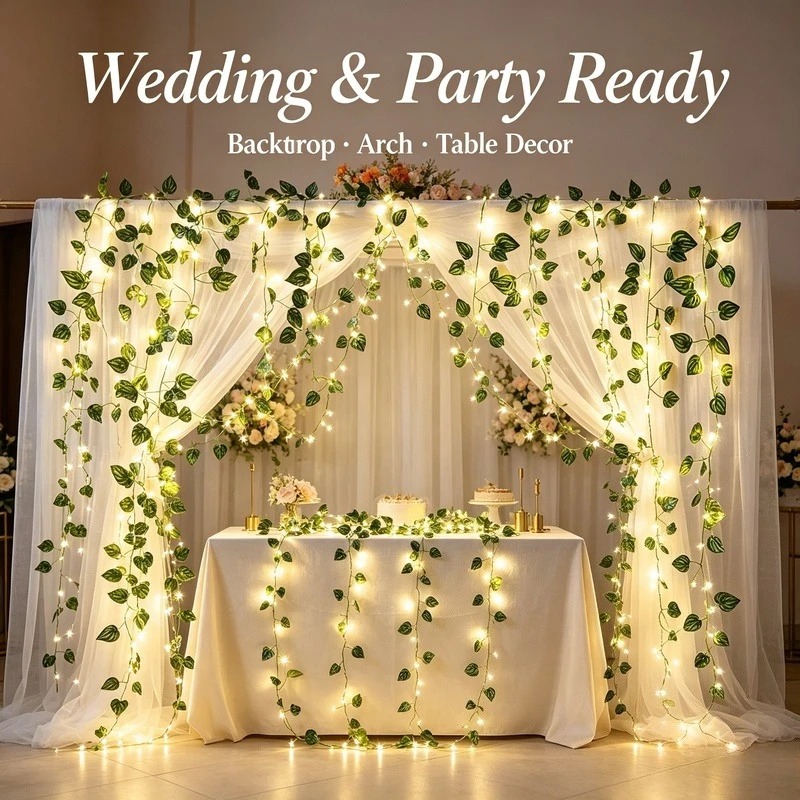 2M Yapay Yaprak LED Işık Zinci - Garden Lighting Decor incelemesi ve fiyatı
