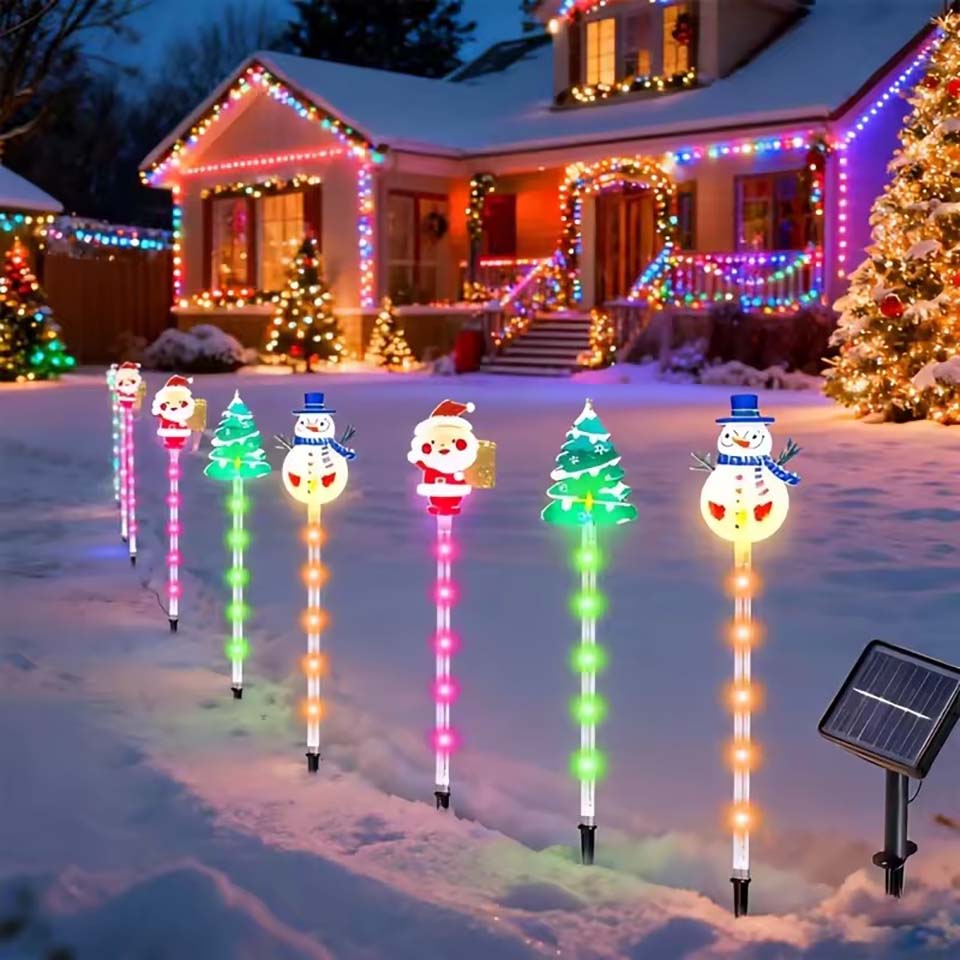 1 Set Güneş Enerjili Noel Baba - Lighting Tree Decor incelemesi ve fiyatı