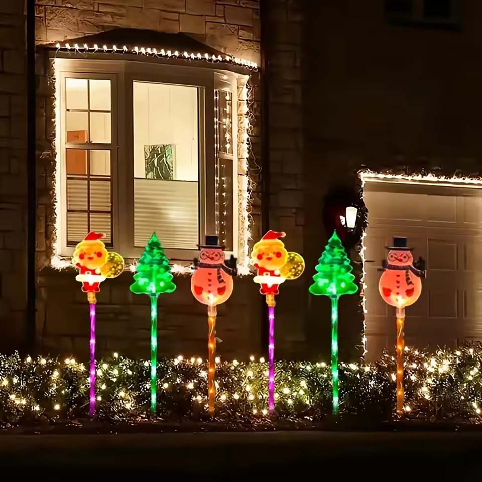 1 Set Güneş Enerjili Noel Baba - Lighting Tree Decor incelemesi ve fiyatı