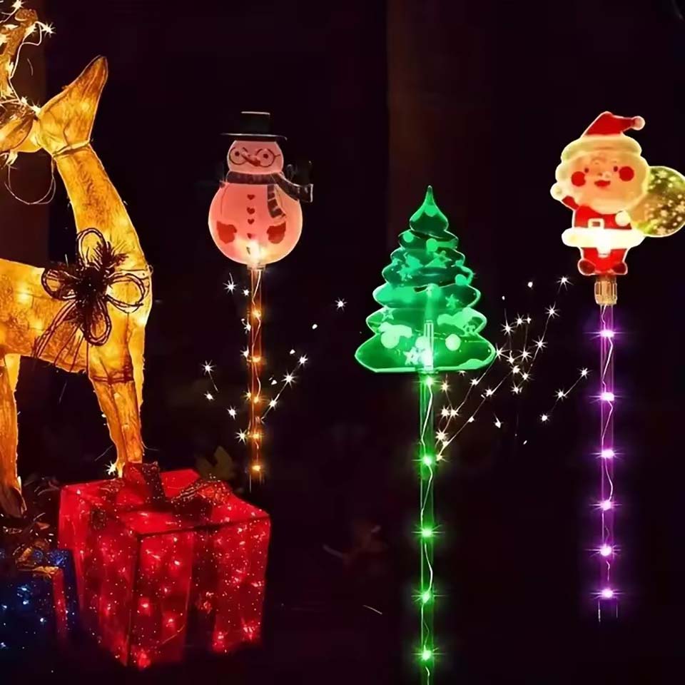 1 Set Güneş Enerjili Noel Baba - Lighting Tree Decor incelemesi ve fiyatı