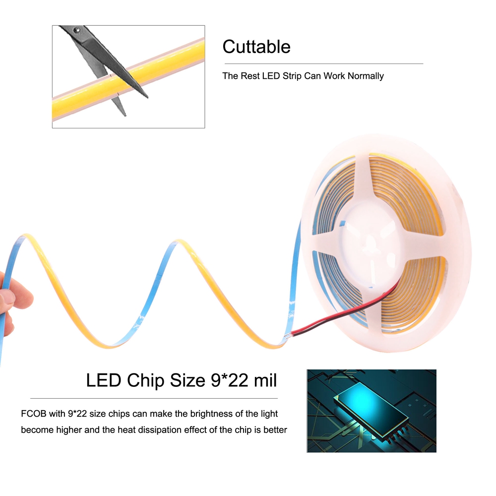 5mm COB LED şerit 384LEDs/m sü - Lighting Decor And More incelemesi ve fiyatı