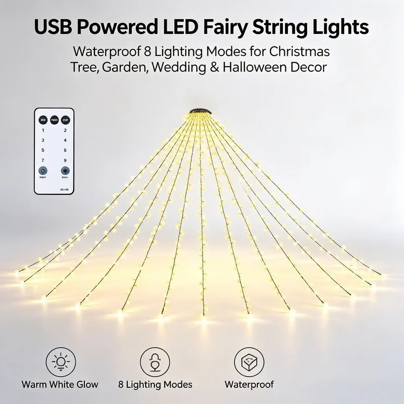 Su Geçirmez USB LED Işık Zinci - Garden Lighting Decor incelemesi ve fiyatı