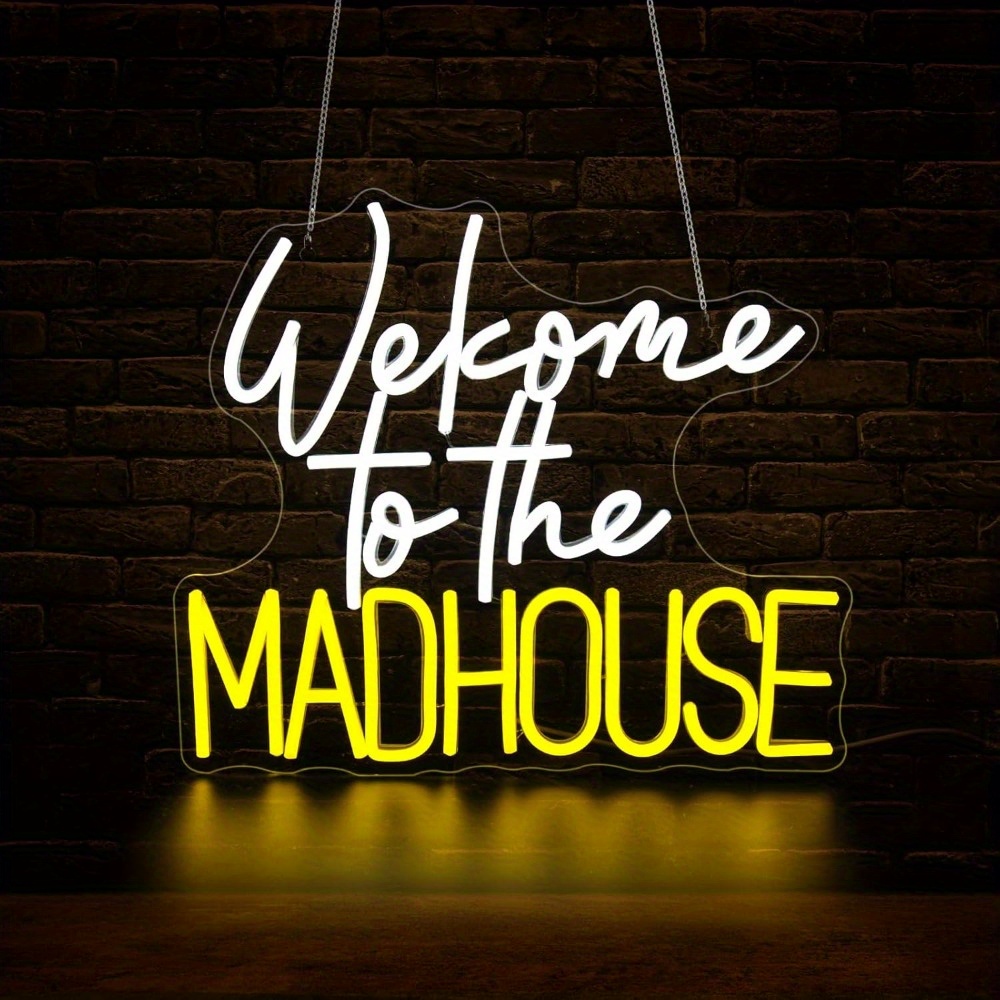 Madhouse'ya Hoş Geldiniz Neon  - Lighting Home Decor Ideas incelemesi ve fiyatı